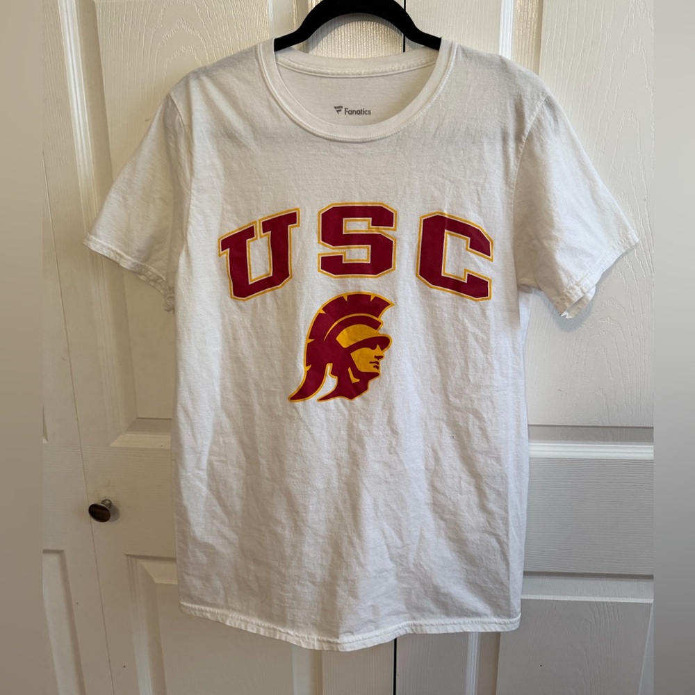5 for $25! Fanatics USC White Tee with Red and Gold Graphics